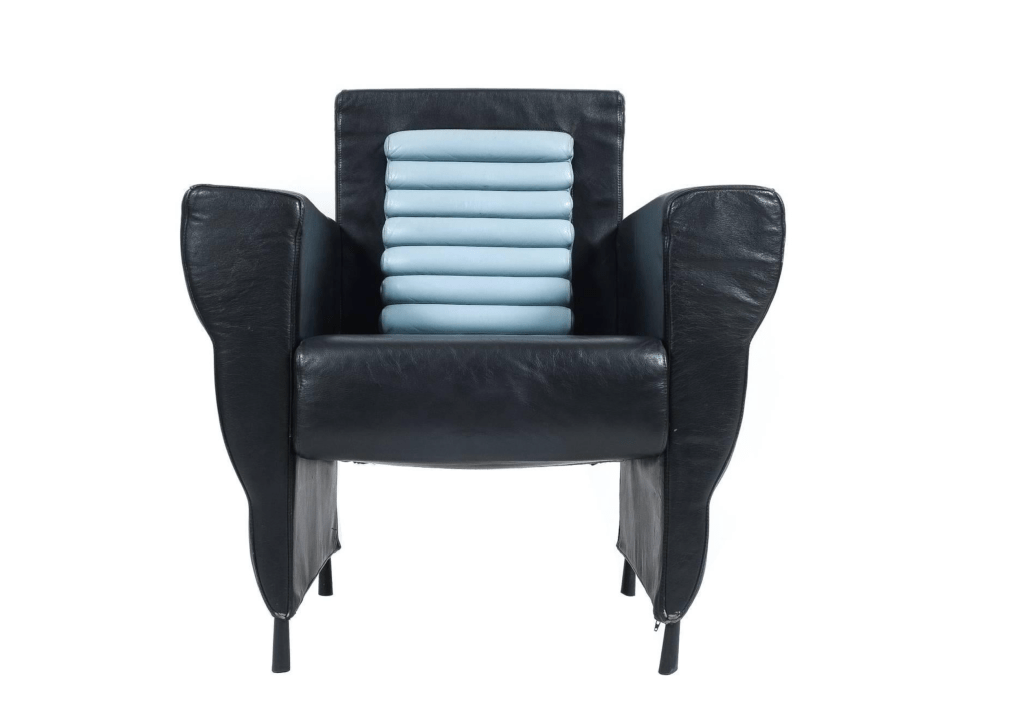 Leather Armchair by Ugo La Pietra, 1985